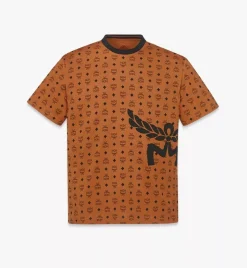 Mega Laurel Monogram Print T-Shirt In Organic Cotton