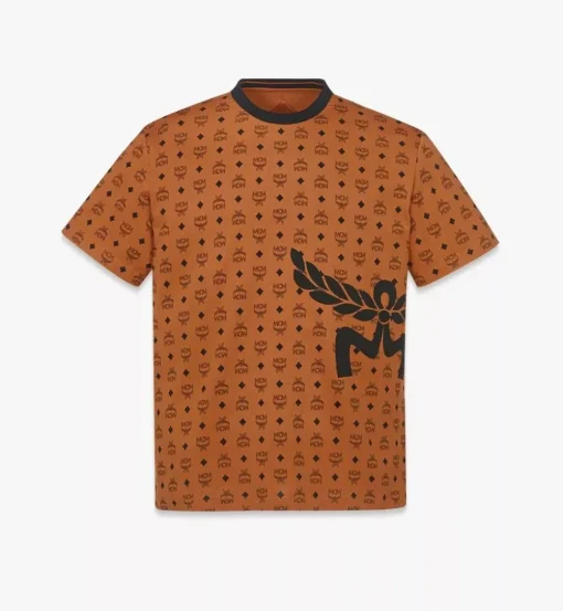 Mega Laurel Monogram Print T-Shirt In Organic Cotton