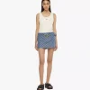 Mini Skirt In Lauretos Denim Jacquard