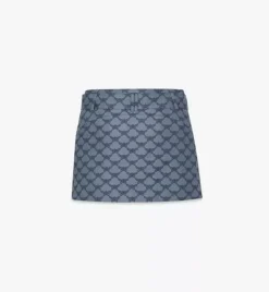 Mini Skirt In Lauretos Denim Jacquard