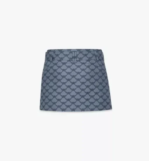 Mini Skirt In Lauretos Denim Jacquard