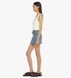Mini Skirt In Lauretos Denim Jacquard