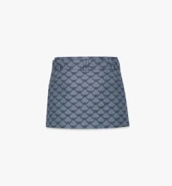 Mini Skirt In Lauretos Denim Jacquard