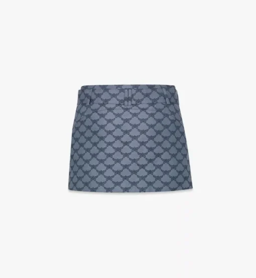Mini Skirt In Lauretos Denim Jacquard