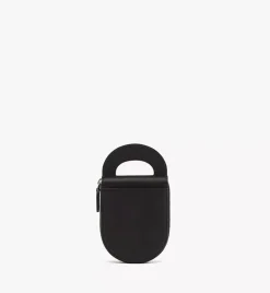 Mode Travia Logo Card Holder In Spanish Nappa Leather