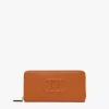 Mode Travia Zip Around Wallet In Spanish Nappa Leather