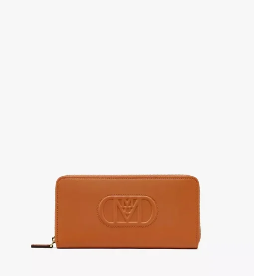 Mode Travia Zip Around Wallet In Spanish Nappa Leather