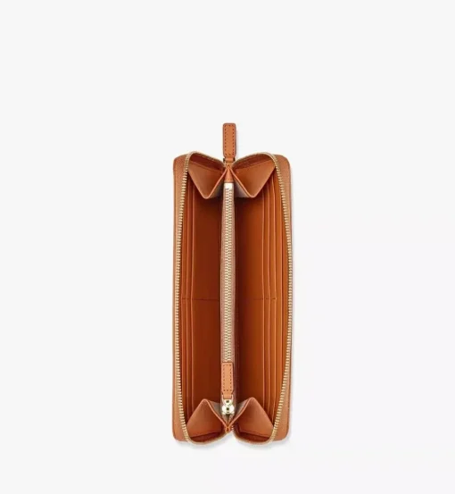 Mode Travia Zip Around Wallet In Spanish Nappa Leather