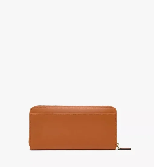 Mode Travia Zip Around Wallet In Spanish Nappa Leather