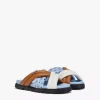 Monogram Cross Sandal In Lamb Leather