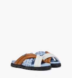 Monogram Cross Sandal In Lamb Leather