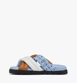 Monogram Cross Sandal In Lamb Leather