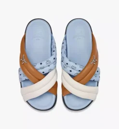 Monogram Cross Sandal In Lamb Leather