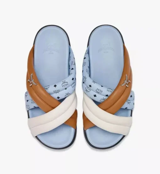 Monogram Cross Sandal In Lamb Leather