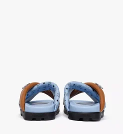 Monogram Cross Sandal In Lamb Leather