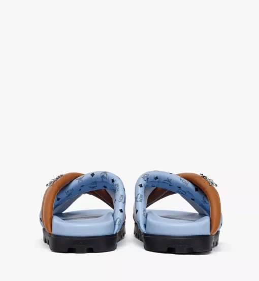 Monogram Cross Sandal In Lamb Leather