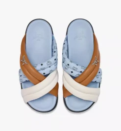 Monogram Cross Sandal In Lamb Leather