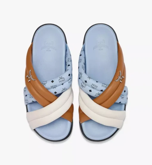 Monogram Cross Sandal In Lamb Leather