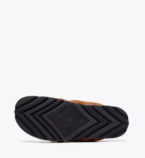 Monogram Print Cross Sandals In Lamb Leather