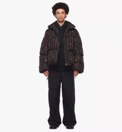 Monogram Print Puffer Jacket In Regenerated Nylon