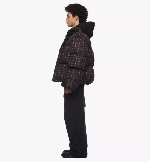 Monogram Print Puffer Jacket In Regenerated Nylon