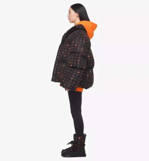 Monogram Print Puffer Jacket In Regenerated Nylon