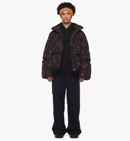 Monogram Print Puffer Jacket In Regenerated Nylon