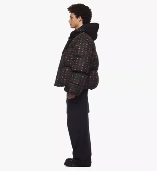 Monogram Print Puffer Jacket In Regenerated Nylon
