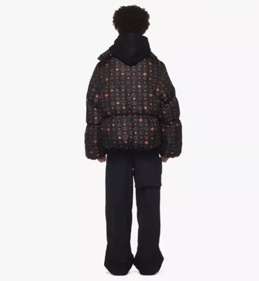 Monogram Print Puffer Jacket In Regenerated Nylon
