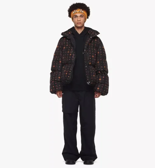 Monogram Print Puffer Jacket In Regenerated Nylon