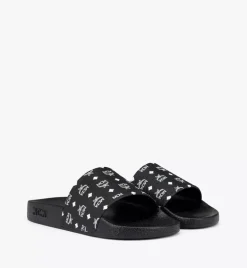 Monogram Print Rubber Slides