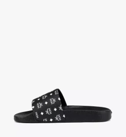 Monogram Print Rubber Slides