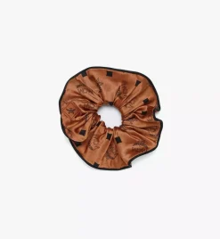 Monogram Print Silk Scrunchie
