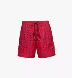 Monogram Print Swim Trunks