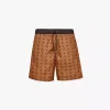 Monogram Print Swim Trunks