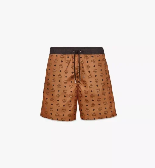Monogram Print Swim Trunks