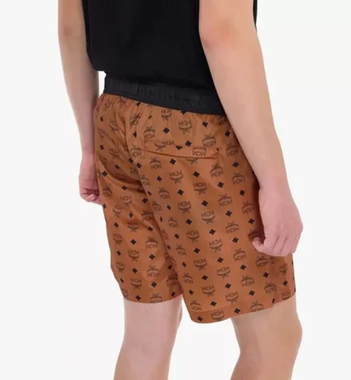 Monogram Print Swim Trunks