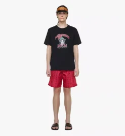 Monogram Print Swim Trunks
