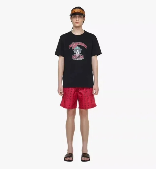 Monogram Print Swim Trunks