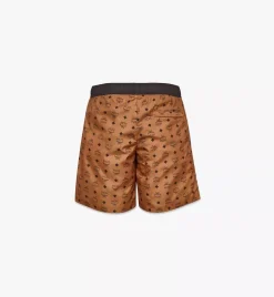 Monogram Print Swim Trunks