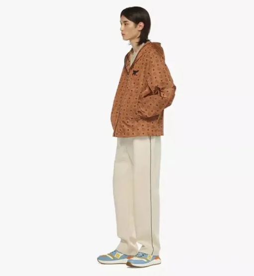 Monogram Print Windbreaker In Recycled Nylon