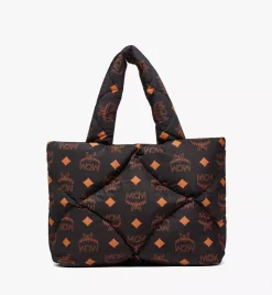 Munchen Quilted Tote In Maxi Monogram Nylon
