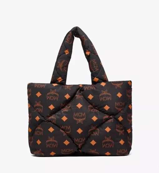 Munchen Quilted Tote In Maxi Monogram Nylon