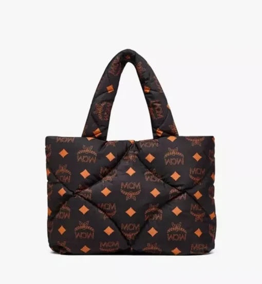 Munchen Quilted Tote In Maxi Monogram Nylon