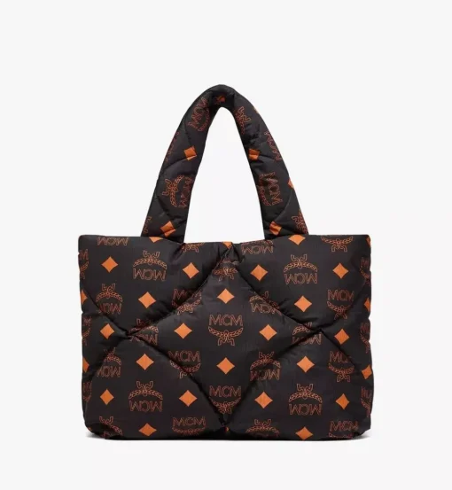 Munchen Quilted Tote In Maxi Monogram Nylon