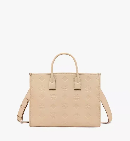 Munchen Tote In Maxi Monogram Leather