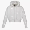 Phenomenon+Mcm Monogram Print Cropped Zip Hoodie