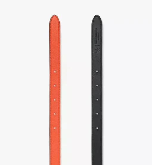 Reversible Diamond Logo Belt In Embossed Leather