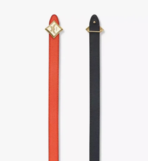 Reversible Diamond Logo Belt In Embossed Leather
