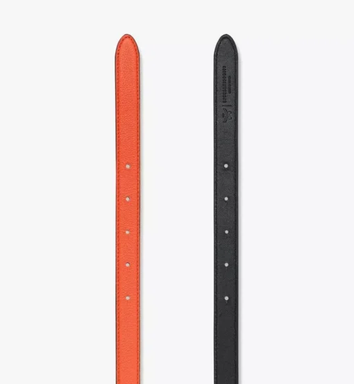 Reversible Diamond Logo Belt In Embossed Leather